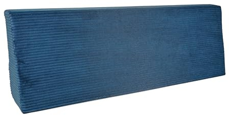 Pillows24 Palettenkissen Rückenkissen 120x40 aus Cord, Abnehmbarer Bezug | Palettenauflage für Europaletten 120x80, abnehmbarer Bezug, Weiche Palettensofa, Haus, Garten, Balkon, Made in EU, Blau