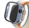 EZZON Boîtier en verre pour Apple Watch Ultra 2, 49mm, smar twatch PC, protecteur d'écran pare-chocs, couverture trempée, accessoires de bande série iwatch(Lavender 21,Ultra 49mm)