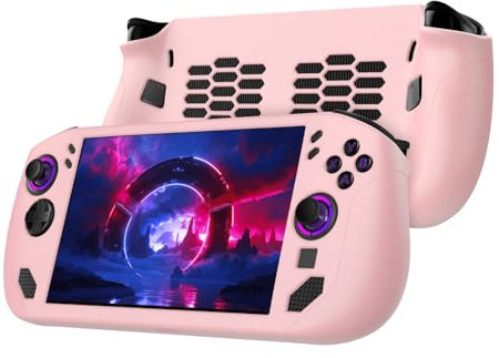 FTRONGRT Cover Compatibile con Lenovo Legion Go S Console di Gioco, Silicone Morbido, Antigraffio, Antiscivolo Custodia Protettiva per Console di Gioco. Rosa