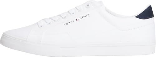 Tommy Hilfiger Herren Vulcanized Sneaker Long Lace Low Top, Weiß (White), 41