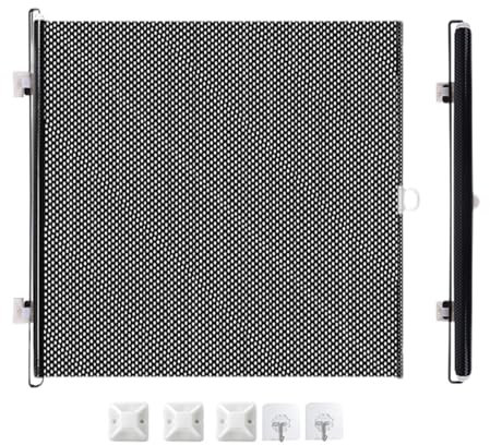 Barrera retráctil para Perros - Red Interior para Mascotas, de Seguridad Plegable | Divisor de Animales Ligero para Puertas, balcón - Solución de Puerta para Mascotas Que limitan el Acceso a