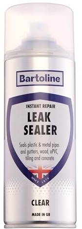 Bartoline Leak Sealer Clear 400ml – Premium Transparent Waterproof Spray Sealant for Instant Repairs Weatherproof, Durable & Overpaintable