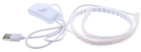 Lecklichtleiste für Blasinstrumente 50cm Weiß, Flexible LED | Abs und Metall, Weiche Beleuchtung zur Wartung, Geeignet für Saxophon und Klarinette Zufälliger Stil