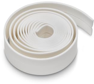 Schulte Schalldämmprofil 3,3 m für Badewanne & Duschwanne mit Fußgestell ohne Zubehör – 50×4 mm genutet, selbstklebend & ablösbar – Schallschutz zwischen Wanne und Wand