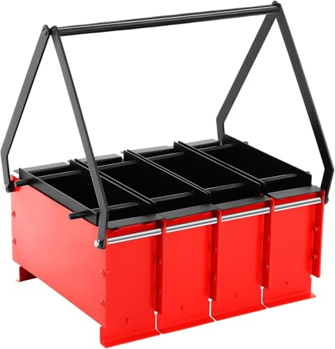 Kadxyan 4 Grid Paper Log Briquette Maker, Newspaper Clumping Press Manual Paper Press Machine Heavy Duty Coal Brick Briquette Machine with 2 Handles for Recycling and Fireplace Fuel Production