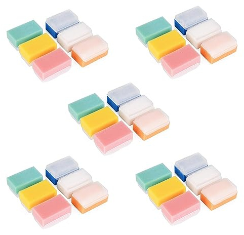 Wesafrae Baby (30 Pieces) Soft Foam Washer with Cradle Cap Brush Body,Hair and Scalp Clean Gentle Baby Sensory Brush