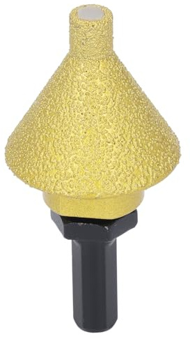 Dioche Amoladora Angular de Diamante Broca de Biselado de Diamante Broca de Amoladora Cónica de 38 Mm con Varilla M10 para Perforación, Ampliación y Pulido de Precisión, Ideal para Mármol, Cuarzo,