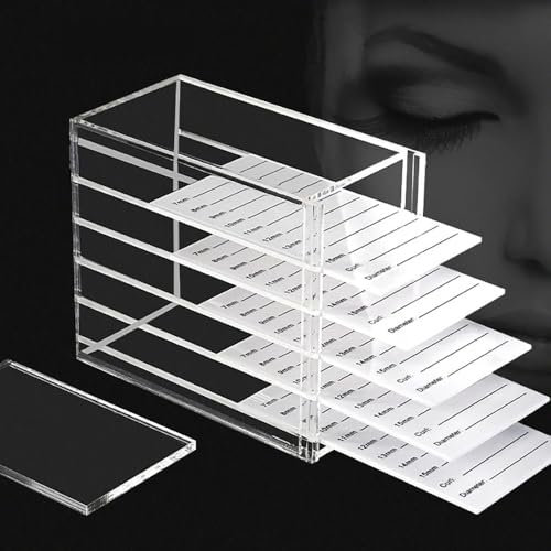 Wimpernpalette mit Skala Zusätzliche, 5 Layers Plastic Eyelash Storage Box, Stehen Palette für Übergroße Pfropfen Wimpern, Wimpern Verlängerung, Skala Linie 7 15mm