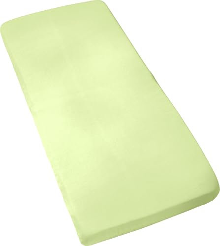 Erwin Müller Kinder-Spannbettlaken Murnau Single-Jersey - lindgrün Größe 60x120 cm - 70x140 cm - hautfreundlich, atmungsaktiv, bügelfrei, strapazierstark