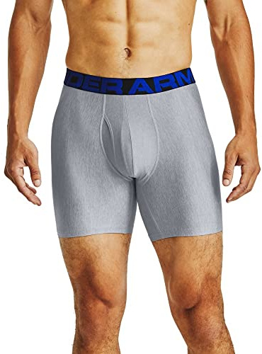 Under Armour Herren Tech 6in 2 Pack, schnelltrocknende Boxershorts, komfortable Unterwäsche mit enganliegendem Schnitt im 2er-Pack