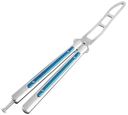 Plegable CS herramienta de ejercicio de acero inoxidable con agujeros Liso sin tornillos, no se afloja CS/HDD39 (CSGO cabeza ligera azul)