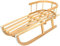 Holzschlitten aus Buchenholz mit Rückenlehne und Zugseil - Kinderschlitten - Holzschlitten - Schneeschlitten - Rodelschlitten - Schlitten für Kinder
