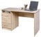 BAKAJI Scrivania con Cassettiera 3 Cassetti + Ripiano Aperto Tavolo da Lavoro Porta Pc Computer in Legno MDF Arredamento Casa Ufficio Cameretta Design Moderno Dimensione 120 x 51 x 72 cm (Quercia)