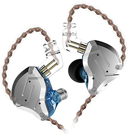 CCA KZ ZS10 Pro 4BA+1DD Bass Drive Auriculares intrauditivos, Auriculares estéreo HiFi a Prueba de Sudor, monitores de Aislamiento de Ruido para músicos DJ, Cable Desmontable de 2 Pines