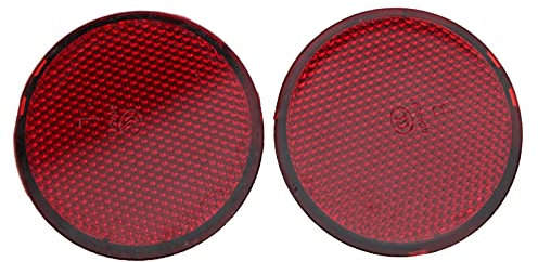 Deror 2 PCS Auto Heck Heckstoßstange Reflektor Lampe Round Fit für Nissan QASHQAI 2007-2015 (rot)