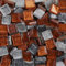 200g Tesselles en Verre Colorées Carreaux de Mosaïque Verre en Carrée Morceaux Verre de Mosaïque pour Loisirs Créatifs, Décoration, 1x1cm(Rétro)