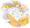 Babynest Neugeborene Nestchen Baby 75 x 45 cm – Velvet Kuschelnest mit Zopf Kissen zerlegbares Set zweiseitig Babynestchen Babybett Safari