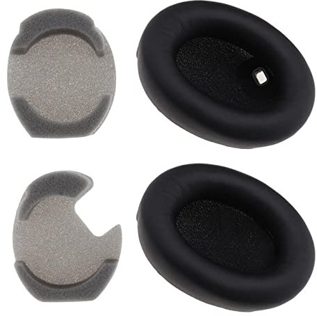 OTOTEC 1 Pair Earpads Compatible with Sony WH-1000XM4 Wireless Headphones Replacement Protein Leather Soft Ear Cushions Headset Repair Parts Black