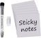 MVISUAL Trocken Abwischbare Haftnotizen 12,7 x 12,7 cm,6 Stück, Wiederverwendbare Haftnotizen, Whiteboard Aufkleber für Klassenzimmer, Zuhause und Büro,Abnehmbar, Abwischbar，Waschbar