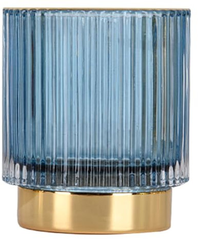 FOMIYES Brush Holder Pot Crystal Makeup Brush Holders Glass Organizer Vintage Cup Pen Pencil Organizers Desk Accessories for Office School Home Supplies Blue