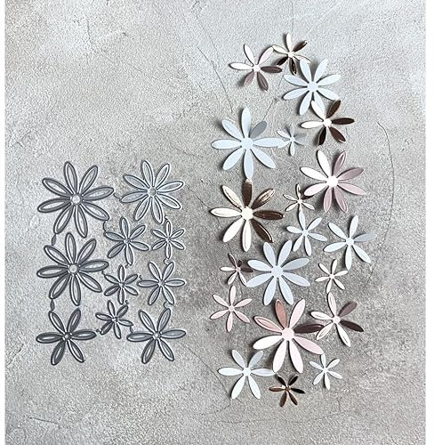 Stanzschablone Astern Blüten mix, bis 5x5cm, 10-tlg.