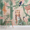 MUDUH Tapete Dschungeltiere Tapeten 3D-Papiere Wohnkultur Papier Wandbild Tapete Tapeten Für Wohnzimmer Schlafzimmer Wände Papier Abziehen Und Aufkleben Selbstklebendes Wandfoto 350(B) x256(H) cm