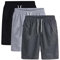 ACMEDE 3 Stücke Herren Sport Shorts Kurze Hosen mit Reißverschlusstaschen Größe S - 4XL Sporthose Kurze Herren Shorts Bermuda Shorts Herren Bequeme Sommer Sport Hose für Männer, 100-200lb