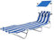 CREVICOSTA QUALITY MARK MARCAS DE CALIDAD - MAGNESIO 1012 - Tumbona reclinable con TOLDO de Playa Plegable y reclinable (Marinera)