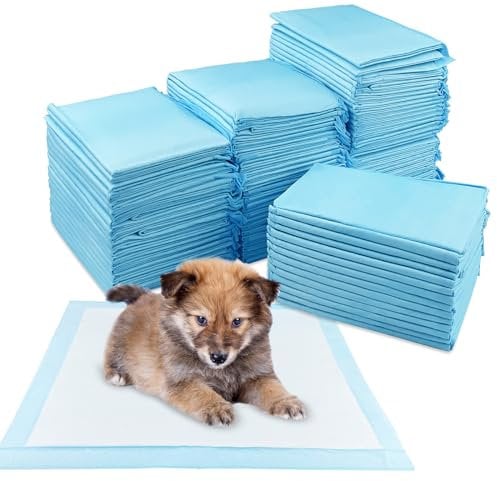 Tekenewbse 100 Pièces Tapis Absorbant Chien, 33 × 45 cm Alaise Jetable Alèse Pipi Propreté Educateur Chien Animaux, Aleze Impermeable, Pee Pad Apprentissage la Propreté Anti-Fuite Résistante