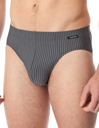 Schiesser Herren Mikrofaser Weiches Bündchen-Nachtschwärmer Slip, Anthrazit_181772, M (2er Pack)