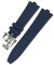 SDUTIO Konvexe Fluoros Gummi-Uhrenarmbänder 24 x 7 mm passend für Vacheron Constantin Übersee-Schnellwechselgerät Blau Schwarz Orange Armband (Farbe: Blau Stil 2, Größe: Goldene Schnalle), Golden