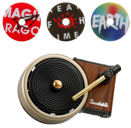 Rumyve Record Player Car Perfume Clip,Car Exhaust Fragrance Diffuser,Solid Balm Interior Accessories