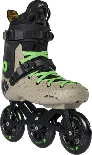 K2 Skates Grid 110 Hardboot Inline Skates Unisex – Erwachsene — Khaki - Green — 30K0222