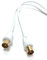 DRUT 30m TV Male to Male Plug Coaxial Cable RG6 Aerial Digital Antenna RF Fly Lead Cable Straight Ends, White Gold 99ft