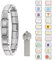Paffartt Italian Charms Armband Set Classic Glieder Italy Charm 9mm Abnehmbare Edelstahl Modul Armband mit Öffnungswerkzeugen für Modischer Handbemaltes Vintage Basisarmband Italienische Charms