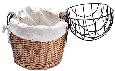 Bike pet carrier basket - Detachable Bike Pet Basket, Cat Bike Basket Carrier | Iron Frame Bike Pet Basket with Wire Mesh, Dog Carrier for Riding City Streets, Country Trails, Parks