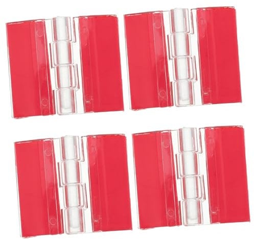 4PCS Clear Acrylic Hinges,1.4x1Inch Self Adhesive Folding Hinges Furniture Accessories for DIY Display Stand Aquarium Lid Cabinet Drawer