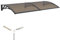Marquesina para Puerta Exterior 150x100 CM, Tejadillo de Protección contra Lluvia y Rayos UV, Cubierta de Policarbonato para Puertas, Ventanas, Porches, Patios y Terrazas