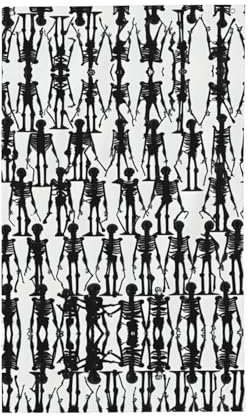 Bandiera primaverile nera con stampa floreale a forma di teschio, 0,9 x 1,5 m, a prova di scolorimento, per esterni/interni, decorazione per casa e giardino