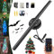 SSQOEGHF Albero di Natale olografico a LED, proiettore olografico con Ventola 3D Albero di Natale, Ventilatore olografico 3D di Halloween, Adatto per Negozi, Bar, Natale, Halloween