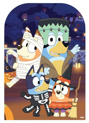 Star Cutouts SC4537 Bluey Halloween Stand-In Cardboard Cutout 131cm – Bluey Theme Party Decoration, Photo Prop & Seasonal Decor