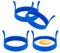 Walopola Lot de 4 moules à œufs ronds en silicone pour cuisson des œufs, omelette, petit-déjeuner, sandwich, hamburger