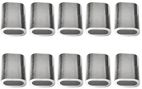 Lot de 10 embouts de câble en aluminium et acier 4 mm