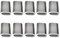 Lot de 10 embouts de câble en aluminium et acier 4 mm