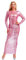 TiaoBug Damen Wetlook Lack Leder Kleid Transparent Maxikleider Stretch Figurbetond Bleistiftkleider Langarm T-Shirt Shirtkleider Freizeitkleid Reizwäsche Rosa L