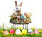 LUMOOM Osterdeko Outdoor, Ostern Garten Hase Dekorationen, Acryl Garten Plug Osterhase Dekorationen, Frühling Hase Ostern Zeichen für Draußen und Drinnen Gartendeko (B)