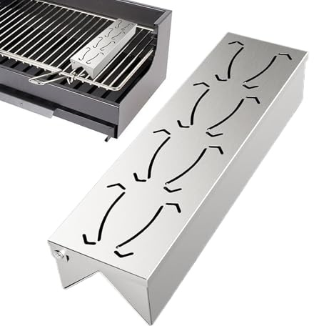 Grill Smoker Box, Barbecue Smoker Box | Charcoal Grill Smoker Box, Stainless Steel Barbecue Accessories with Convenient Hinged Lid, Add Smokey Barbecue Flavors