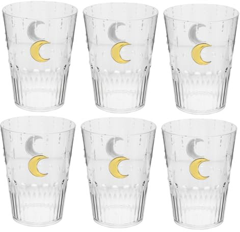POPETPOP 6pezzi Bicchieri Plastica Riutilizzabili Bicchieri Infrangibili Tumbler Impilabili Infrangibili