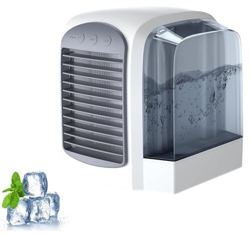 Breeze Box Air Conditioner, Breezebox Fan, Breeze Box Portable Ac, 3-in-1 USB-Powered Personal Air Cooler, Rapid Chill Effect, Air Purification Filter, For Portability Noise Free Operation (GREY)