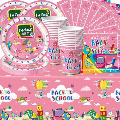 Set di piatti di carta, bicchieri di cartone, tovaglioli di carta e tovaglie, adatti per feste di compleanno per 20 persone